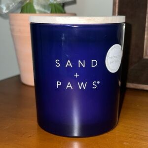 Sand + Paws Candle Pet Odor Neutralizing Wood Dog Bone Lid NEW 11.5 oz